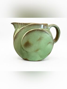 Vintage Frankoma #91 Vase Prairie Green Brown Drip Ada Clay MCM Art Pottery USA